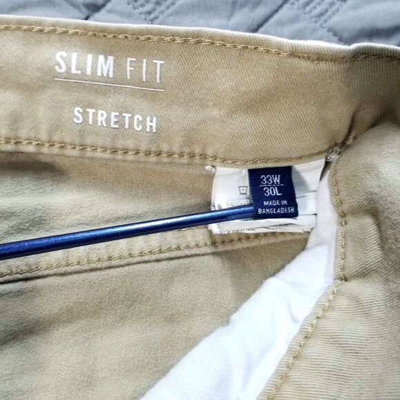 Nautica Jeans Mens 33x30 Brown Slim Fit Stretch Medium Wash Denim Button Zip - Picture 3 of 11